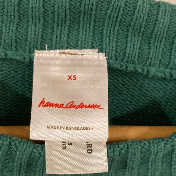 Hanna Andersson Women's XS Green Tree Pattern Sweater - Picture 2 of 6
